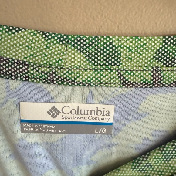 NEW Columbia PFG  Men's Green Long Sleeve Shirt Performance Fishing Gear - Picture 5 of 8